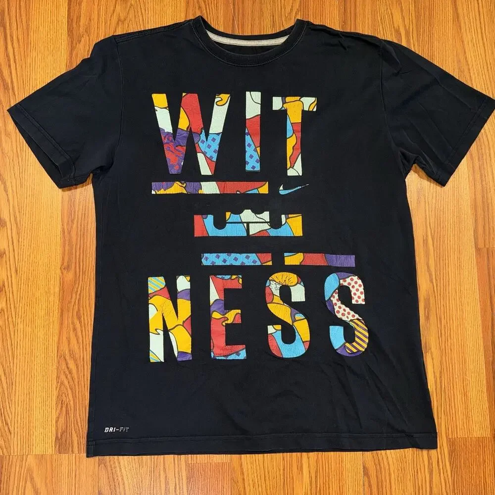 Nike Vintage Lebron James Witness Men Size L T-shirt‎ Pull Over Y2K